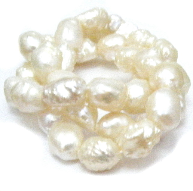White 7-9mm Granulated Pearls